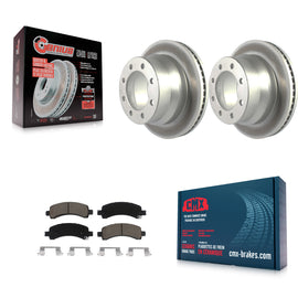 Rear Coated Disc Brake Rotors And Ceramic Pads Kit For Chevrolet Express 4500