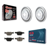 Rear Coated Disc Brake Rotors And Ceramic Pads Kit For Subaru Outback Legacy WRX
