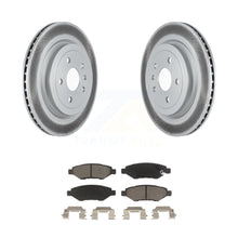 Charger l&#39;image dans la galerie, Rear Coated Disc Brake Rotors And Ceramic Pads Kit For Cadillac CTS