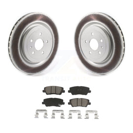 [Rear] 2015 Cadillac CTS 6.2L Premium Coated Rotors & Ceramic Pads Brake Kit For Max Braking