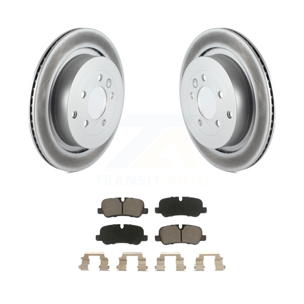 Rear Coated Disc Brake Rotors Ceramic Pad Kit For Land Rover Range Sport LR4 LR3