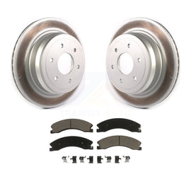 [Rear] 2016-2022 Nissan TITAN XD Premium Coated Rotors & Ceramic Pads Brake Kit For Max Braking