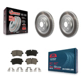 Rear Coated Brake Rotors Ceramic Pad Kit For Audi A6 Quattro A7 Porsche Macan A8