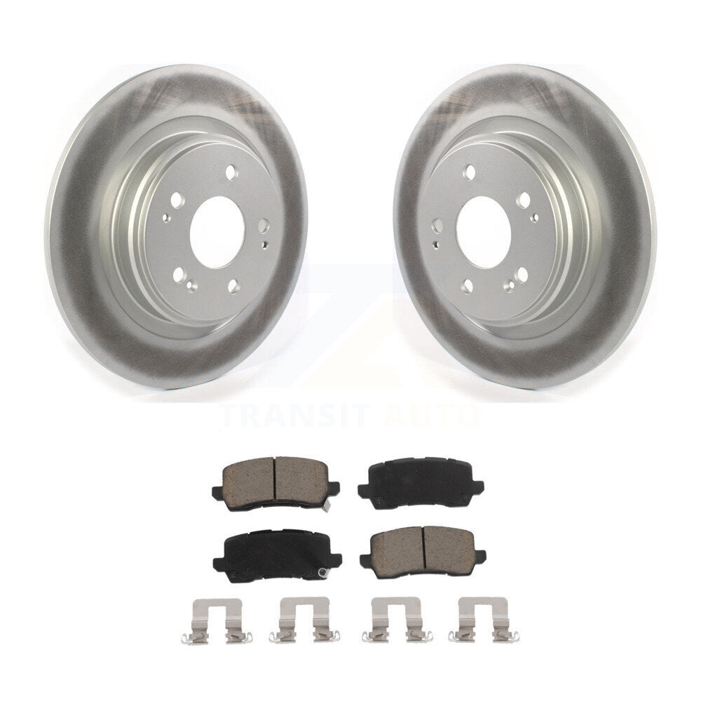 Rear Coated Disc Brake Rotors And Ceramic Pads Kit For 2017-2020 Acura MDX