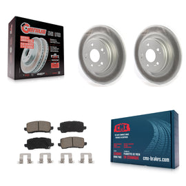 [Rear] 2017-2020 Acura MDX Premium Coated Rotors & Ceramic Pads Brake Kit For Max Braking