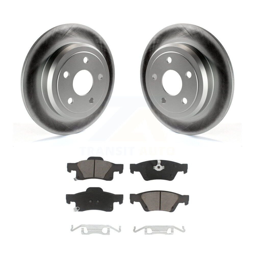 Rear Coat Disc Brake Rotor Ceramic Pad Kit For Jeep Grand Cherokee Dodge Durango