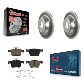 Rear Coated Disc Brake Rotor Ceramic Pad Kit For Volkswagen Tiguan Jetta Audi TT