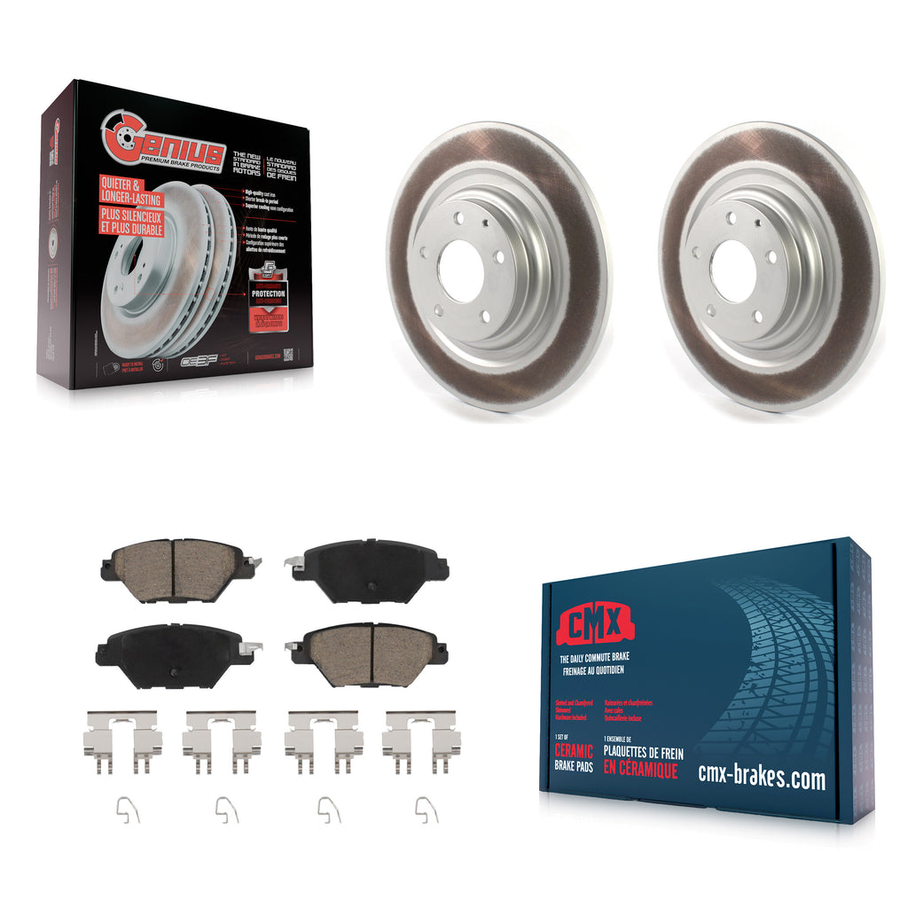 [Rear] 2016-2022 Mazda CX-9 Premium Coated Rotors & Ceramic Pads Brake Kit For Max Braking