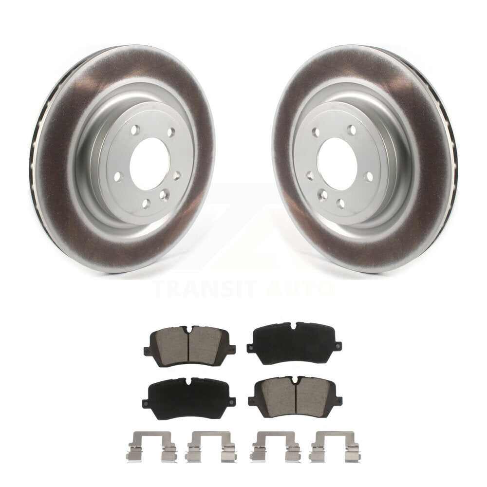 Rear Coat Disc Brake Rotors Ceramic Pad Kit For Land Rover Range Sport Discovery