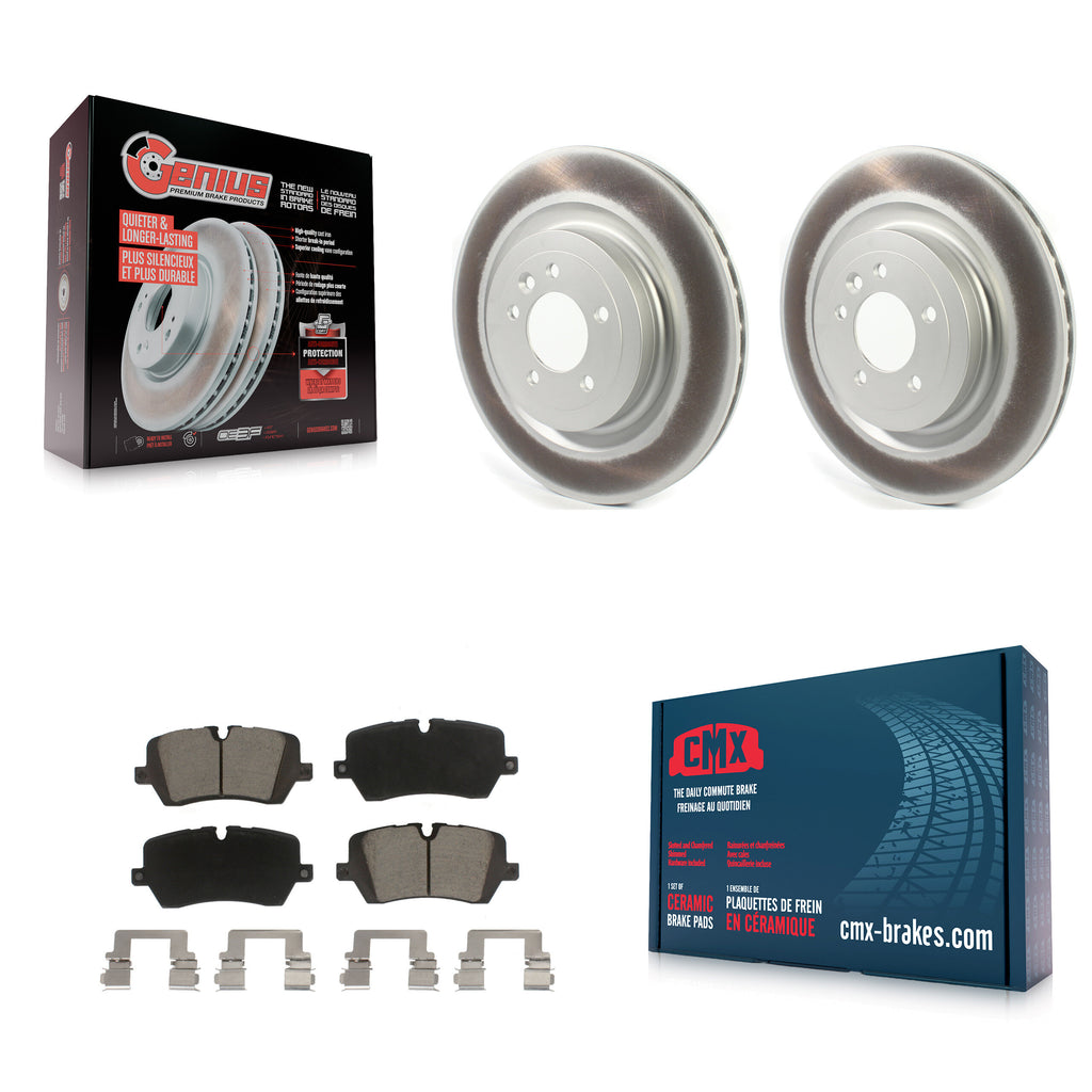 Rear Coated Disc Brake Rotors And Ceramic Pads Kit For Land Rover Range Sport