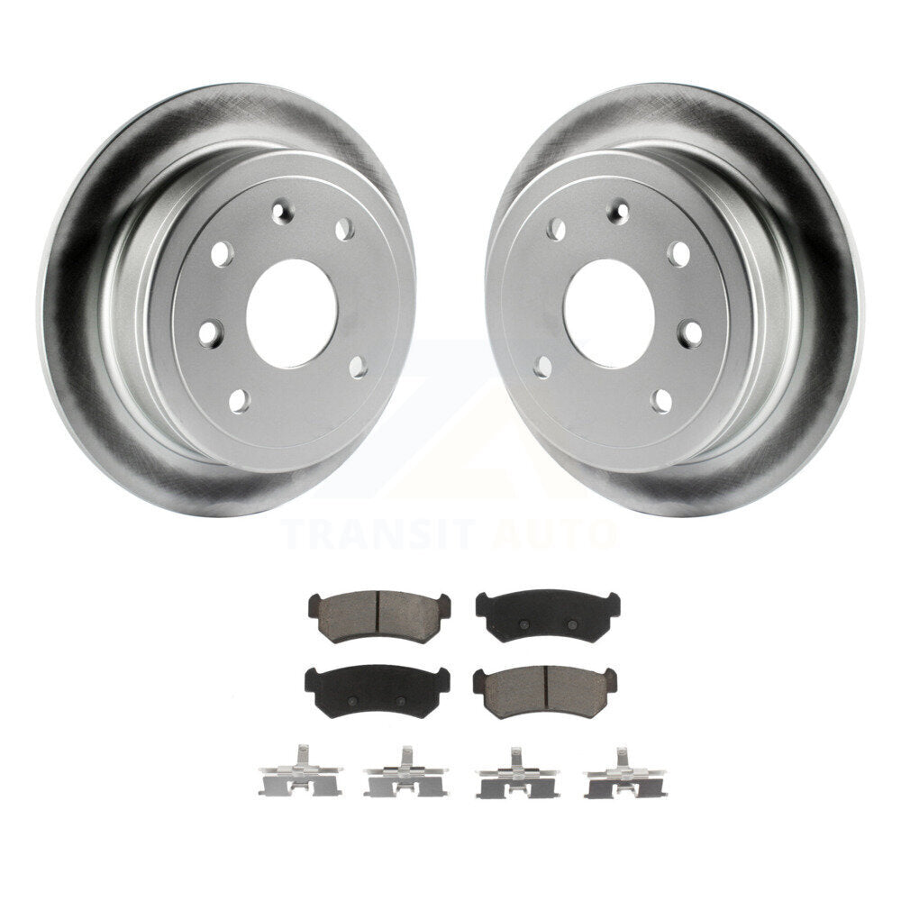 Rear Coated Brake Rotors Ceramic Pad Kit For Suzuki Forenza Reno Chevrolet Optra