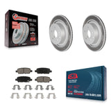 Rear Coated Disc Brake Rotors And Ceramic Pads Kit For INFINITI G37 G35 Q60
