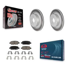 Rear Coated Disc Brake Rotors And Ceramic Pads Kit For INFINITI G37 G35 Q60
