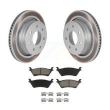 Charger l&#39;image dans la galerie, Rear Coat Brake Rotor Ceramic Pad Kit For 2012-2014 Ford F-150 With 7 Lug Wheels