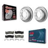 Rear Coat Brake Rotor Ceramic Pad Kit For Chevrolet Silverado 2500 HD GMC Sierra
