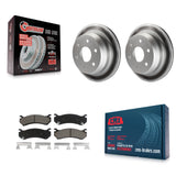 Rear Coated Brake Rotor Ceramic Pad Kit For Chevrolet Silverado 2500 HD Suburban