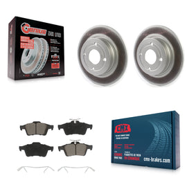 [Rear] 2018-2021 Ford EcoSport FWD Premium Coated Rotors & Ceramic Pads Brake Kit For Max Braking