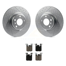 Charger l&#39;image dans la galerie, Rear Coated Brake Rotor Ceramic Pad Kit For BMW 328i 428i 320i xDrive 228i M235i