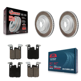 Rear Coated Brake Rotor Ceramic Pad Kit For BMW 328i 428i 320i xDrive 228i M235i
