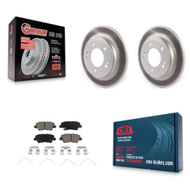 Rear Coated Disc Brake Rotors Ceramic Pad Kit For Hyundai Elantra Kia Niro Ioniq