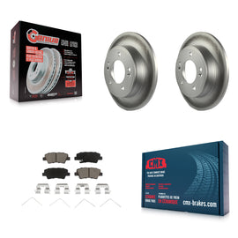 Rear Coated Disc Brake Rotors Ceramic Pad Kit For Hyundai Elantra Kia Soul Venue
