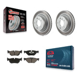 Rear Coated Disc Brake Rotors And Ceramic Pads Kit For BMW 328i 325i 323i
