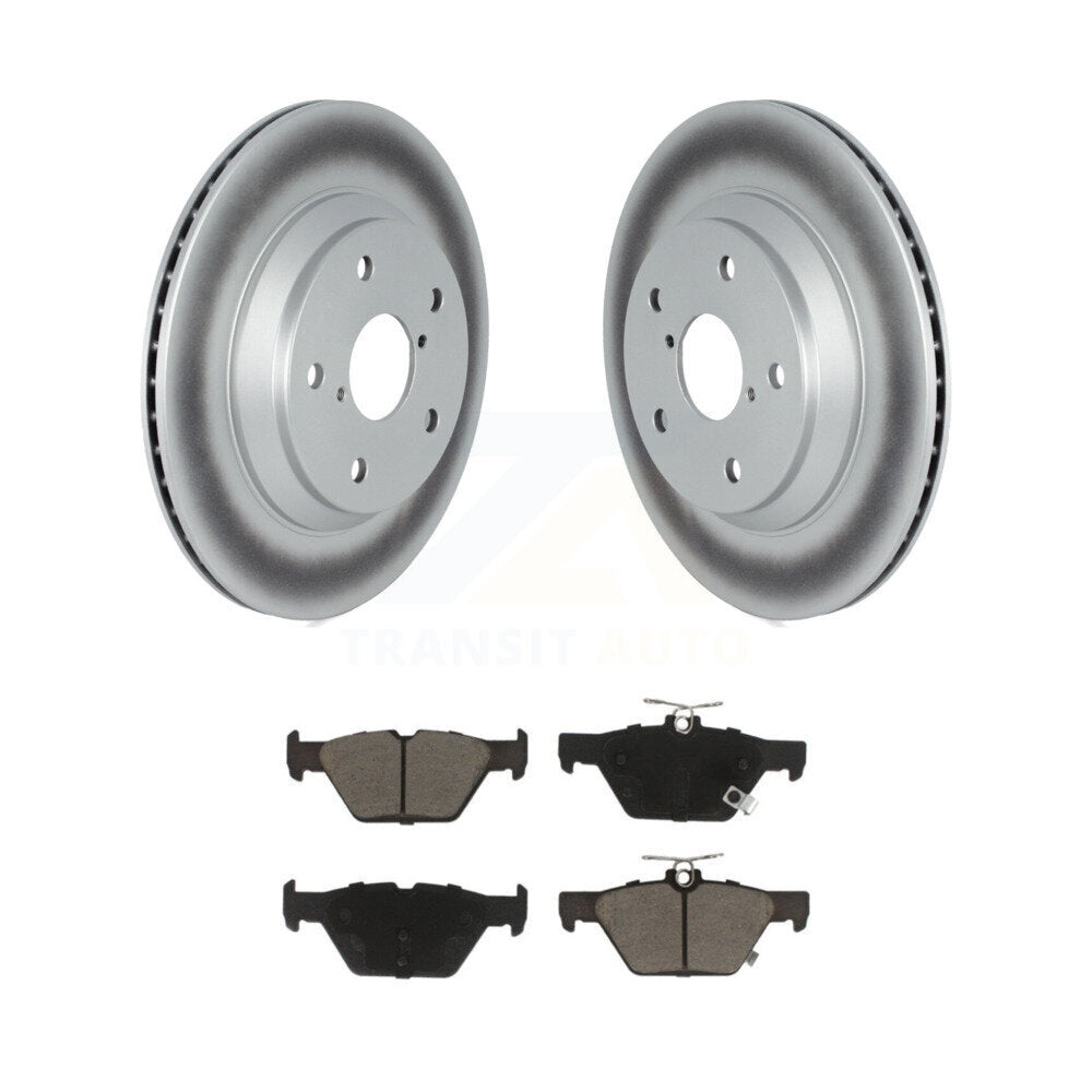 Rear Coated Disc Brake Rotors And Ceramic Pads Kit For Subaru Forester