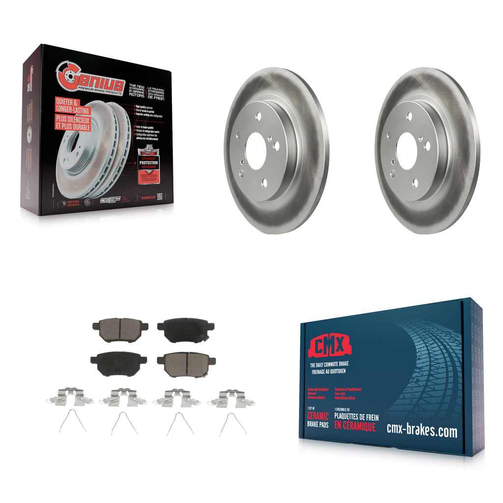 Rear Coat Brake Rotor Ceramic Pad Kit For Scion xB Toyota Matrix Pontiac Vibe iM