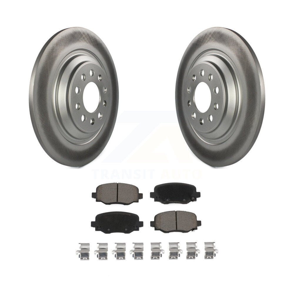 Rear Coated Disc Brake Rotors And Ceramic Pads Kit For Jeep Cherokee