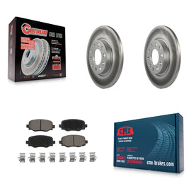 Rear Coated Disc Brake Rotors And Ceramic Pad Kit For Jeep Cherokee Chrysler 200