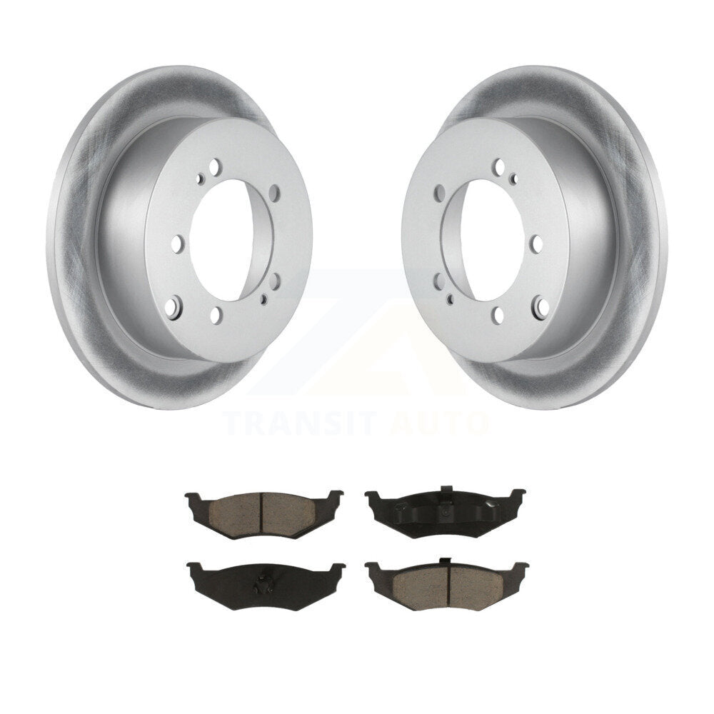 Rear Coat Brake Rotors Ceramic Pad Kit For Dodge Stratus With 14" Factory Wheels