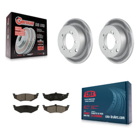 Rear Coat Brake Rotors Ceramic Pad Kit For Dodge Stratus With 14
