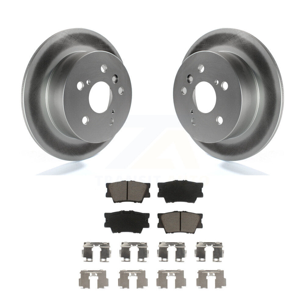 Rear Coated Disc Brake Rotor Ceramic Pad Kit For Toyota Camry Lexus ES350 Avalon