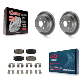 Rear Coated Disc Brake Rotor Ceramic Pad Kit For Toyota Camry Lexus ES350 Avalon