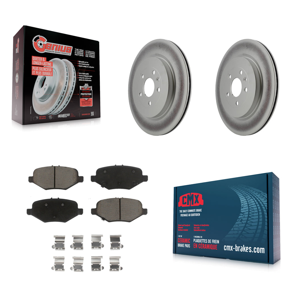 Rear Coat Brake Rotor Ceramic Pad Kit For Ford Explorer Taurus Flex Police Sedan