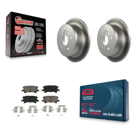 Rear Coated Brake Rotors Ceramic Pad Kit For Lexus Toyota Highlander RX350 RX330