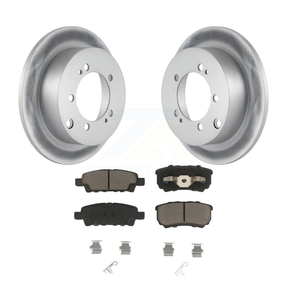 Rear Coated Disc Brake Rotor And Ceramic Pad Kit For Mitsubishi Lancer Outlander