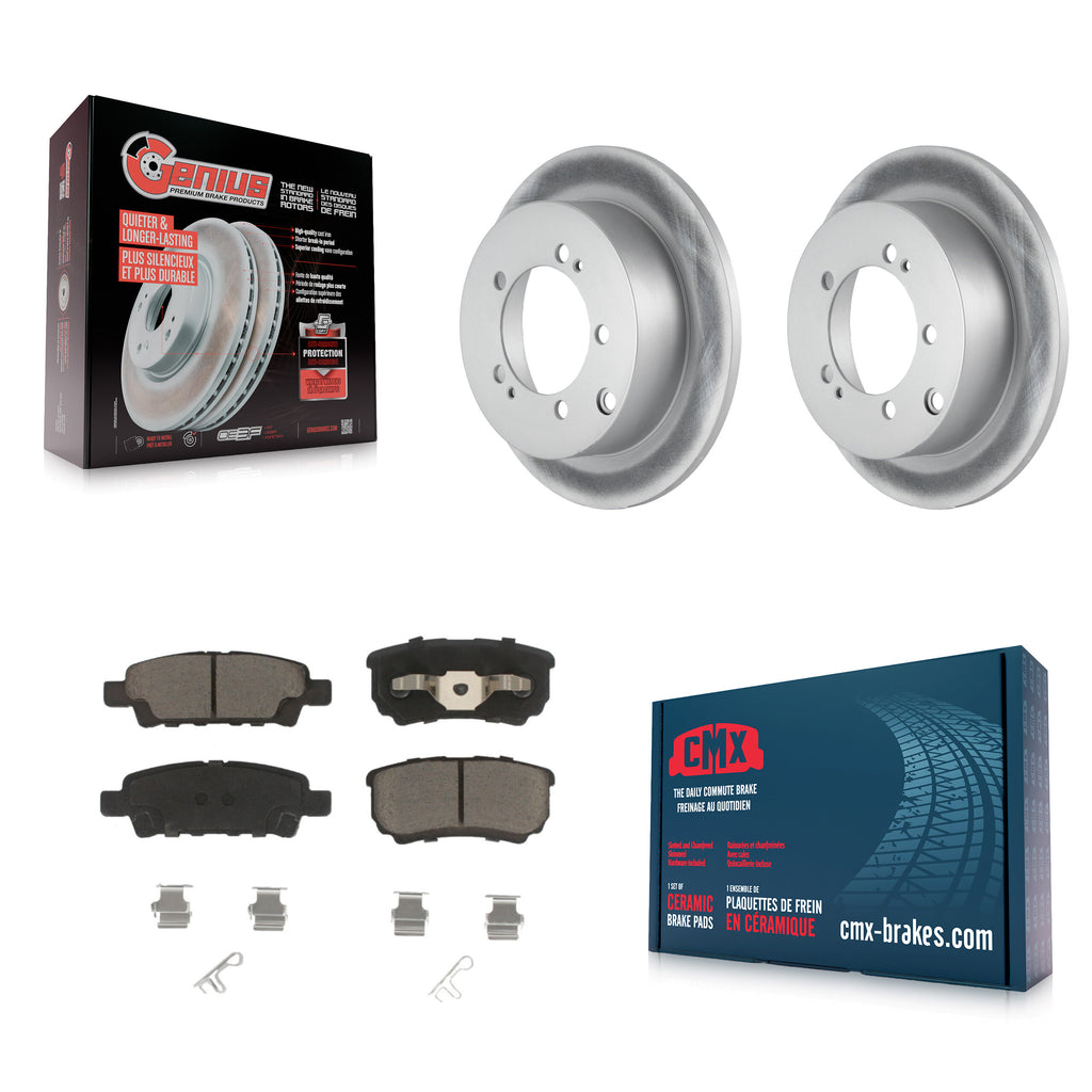 Rear Coated Disc Brake Rotor And Ceramic Pad Kit For Mitsubishi Lancer Outlander