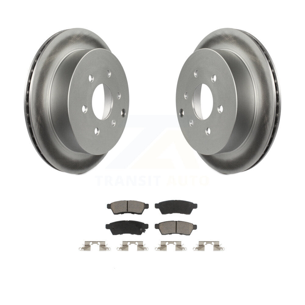 Rear Coat Brake Rotors Ceramic Pad Kit For Nissan Frontier Xterra Suzuki Equator