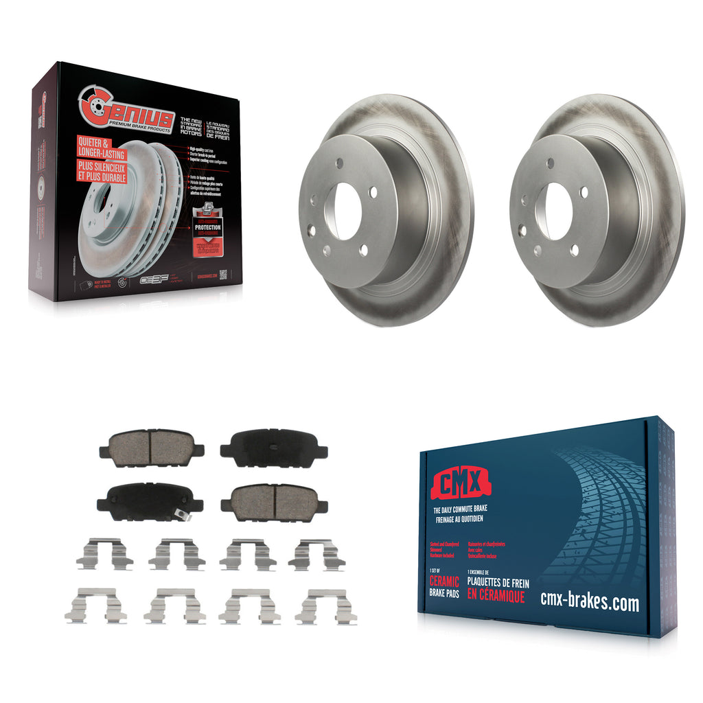 Rear Coat Disc Brake Rotors Ceramic Pad Kit For Nissan Altima Sentra Maxima Juke