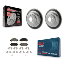 Charger l'image dans la galerie, Rear Coated Disc Brake Rotors And Ceramic Pad Kit For Subaru Outback Legacy Baja