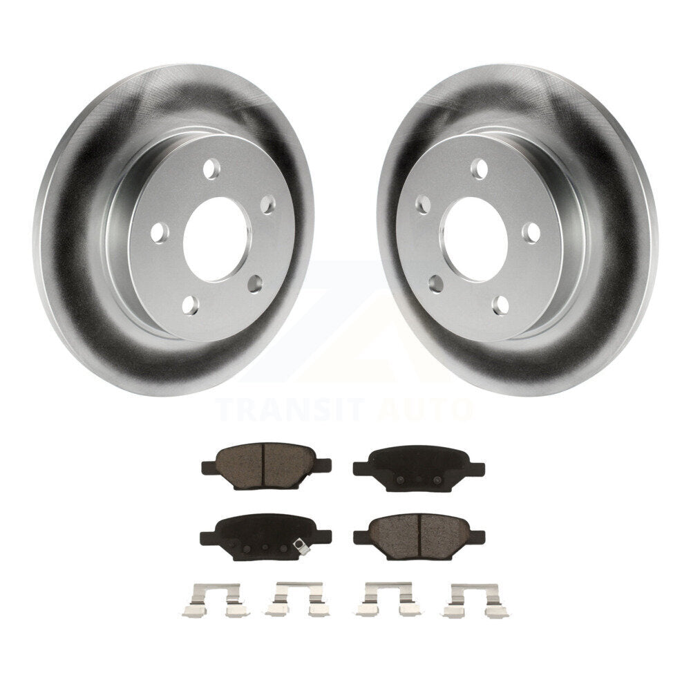 Rear Coat Brake Rotor Ceramic Pad Kit For Chevrolet Malibu Pontiac G6 Cobalt Ion