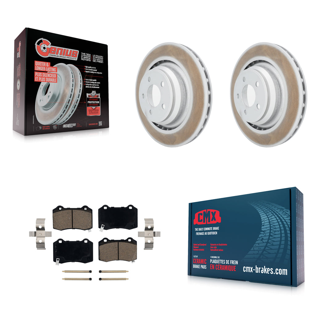 Rear Coat Brake Rotors Ceramic Pad Kit For Dodge Charger Chrysler 300 Challenger