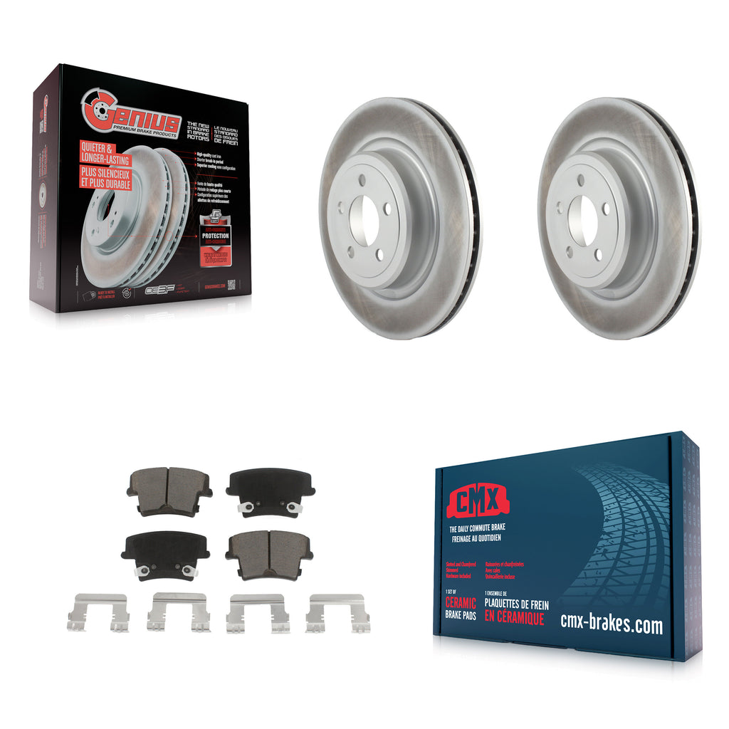 Rear Coated Disc Brake Rotors And Ceramic Pads Kit For Dodge Charger Magnum