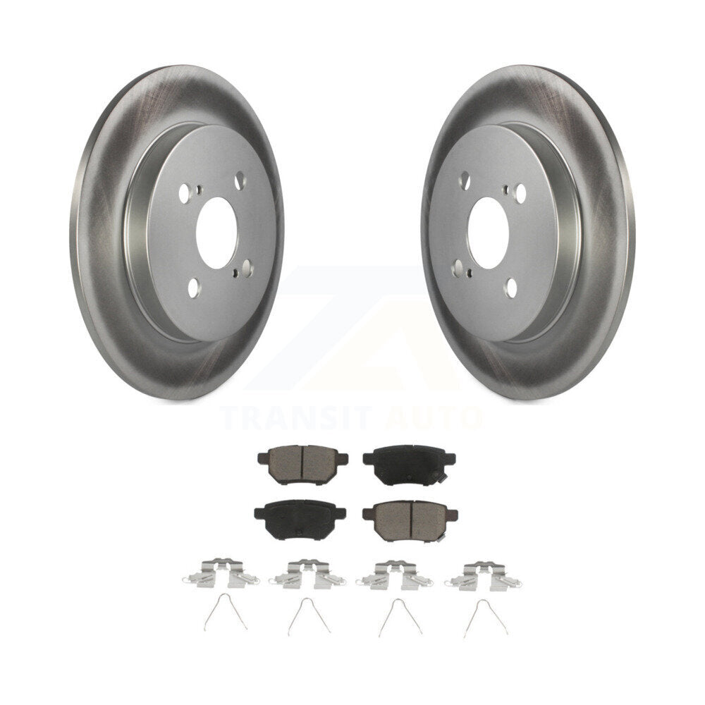 Rear Coated Disc Brake Rotors And Ceramic Pads Kit For 2012-2018 Toyota Yaris