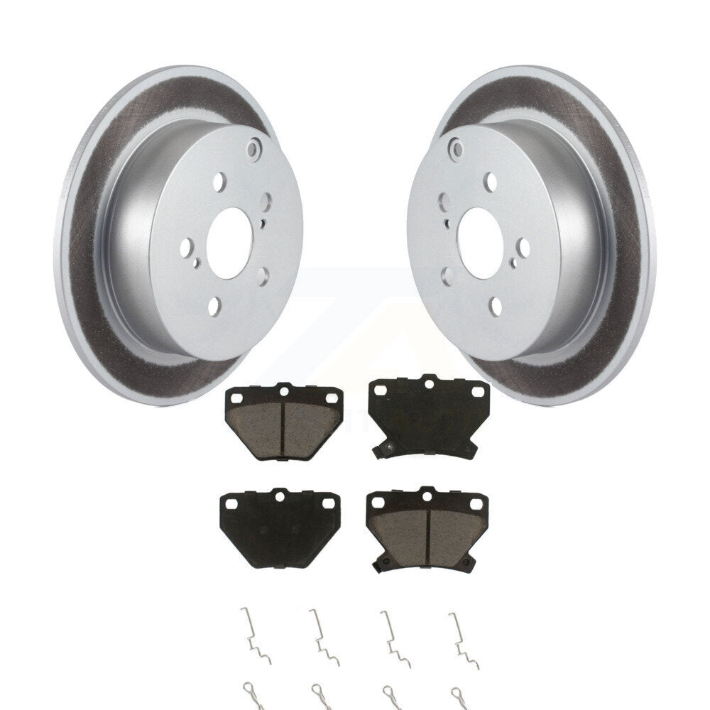 Rear Coated Brake Rotor & Ceramic Pad Kit For Toyota Corolla Matrix Pontiac Vibe