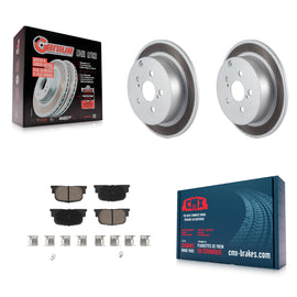 [Rear] 2005-2010 Scion tC Premium Coated Rotors & Ceramic Pads Brake Kit For Max Braking