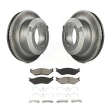 Rear Coat Brake Rotors Ceramic Pad Kit For Ford F-450 Super Duty F-550 IC LCF AE