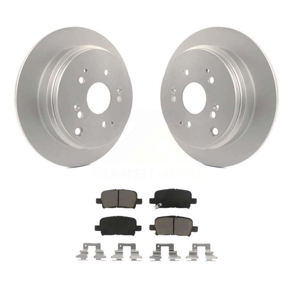 Rear Coated Disc Brake Rotors And Ceramic Pads Kit For 2002-2004 Honda Odyssey