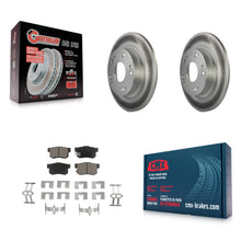 Load image into Gallery viewer, Rear Coated Disc Brake Rotors And Ceramic Pads Kit For Honda Civic Acura ILX CSX